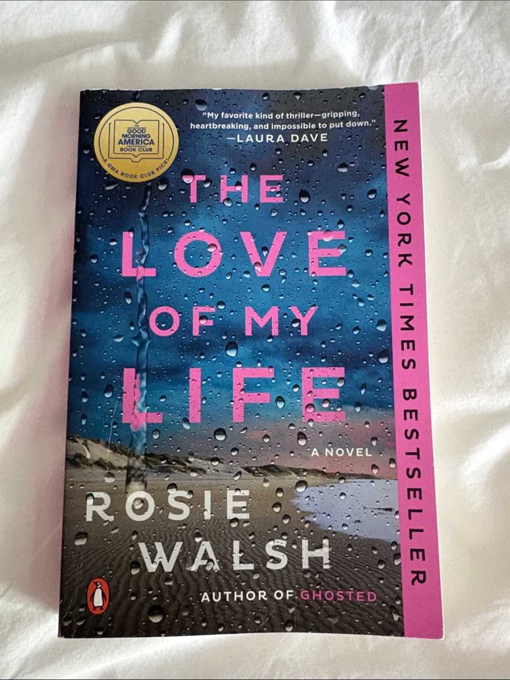The Love of My Life by Rosie Walsh — Blue & Pink Paperback Novel